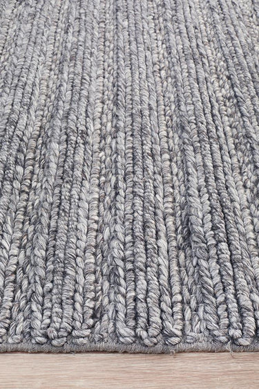 Eva Scandi Steel Grey Hand Woven Rug